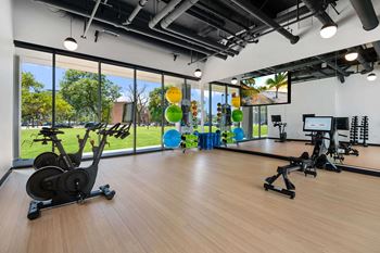 Fitness center with private fitness studio